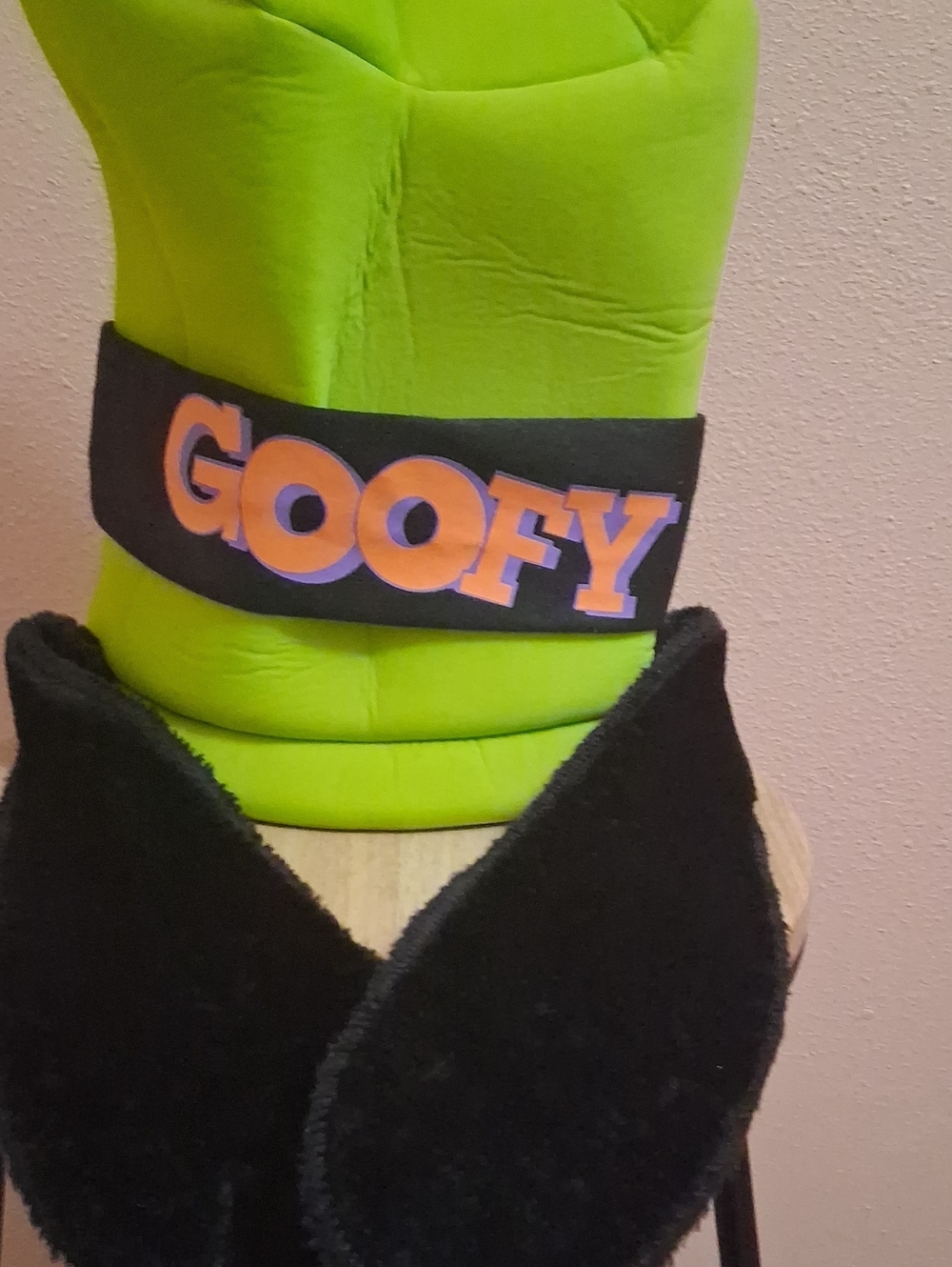 Disney Black Headband with Orange Goofy Lettering